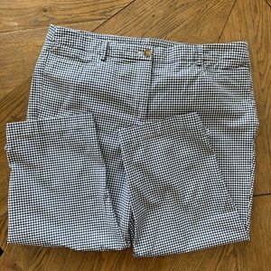 Talbots Perfect Skimmer gingham pants - navy